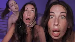 play Trio lesbiene dur cu Teen Bimbo supus