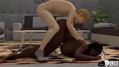 Play Ebony MILF Anally Devoured by Big White Cock in Hentai Encounter