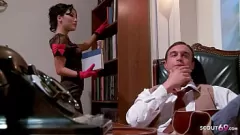 play PARODY PORNO: segretario dell'ufficio asiatico Asa Akira e il suo grande capo cazzo